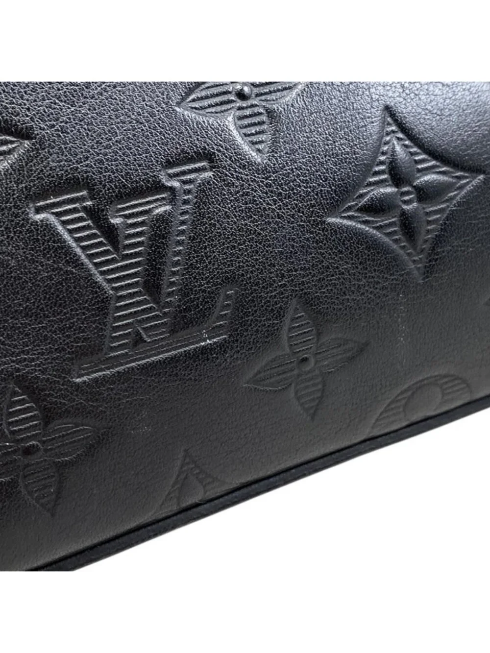 Louis Vuitton Shoulder Bag Duo Messenger Monogram Shadow Noir Black